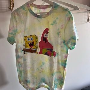 SpongeBob and Patrick the Star Tye Dye Graphic Oversized T Shirt